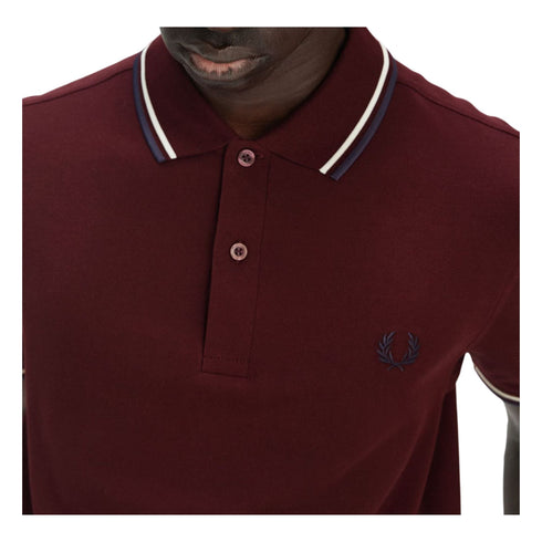Fred Perry Polo Polo Uomo con doppia riga S P25 - FRED PERRYM3600 - Y22 - S - Francavilla Moda